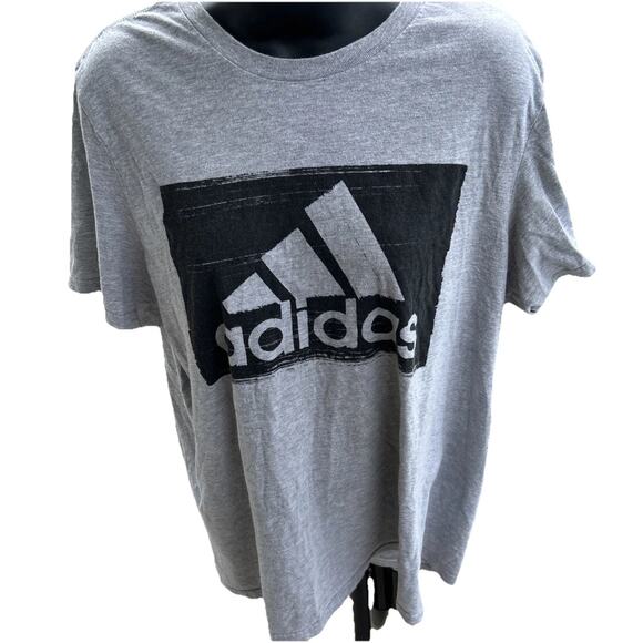 Adidas T-Shirt Amplifier Tee Men's Gray Black Size Large - Picture 1 of 6